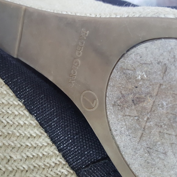 Faded Glory Black Peep Toe Wedges size 7 - Picture 6 of 7